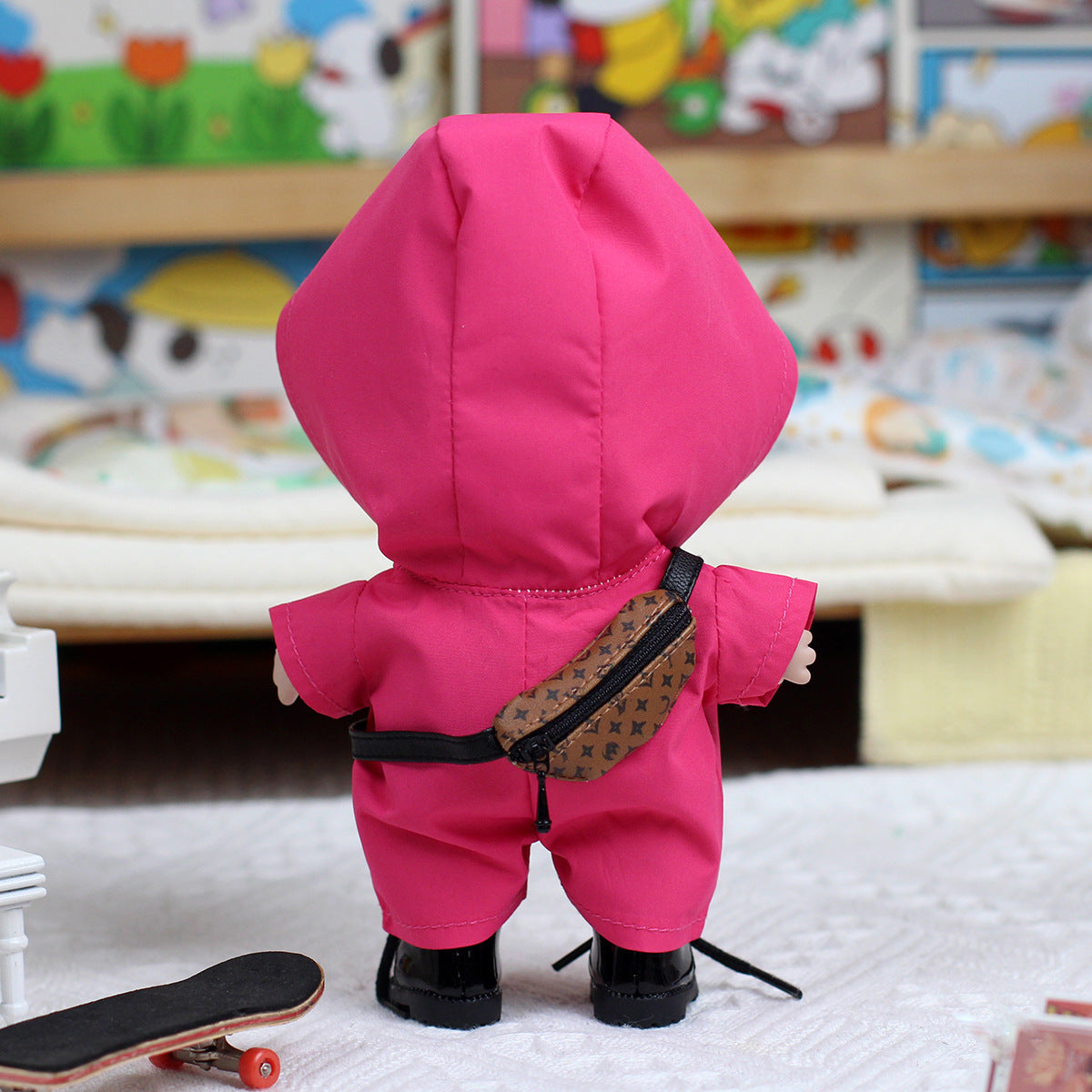 Squid Game clothes for labubu Pink