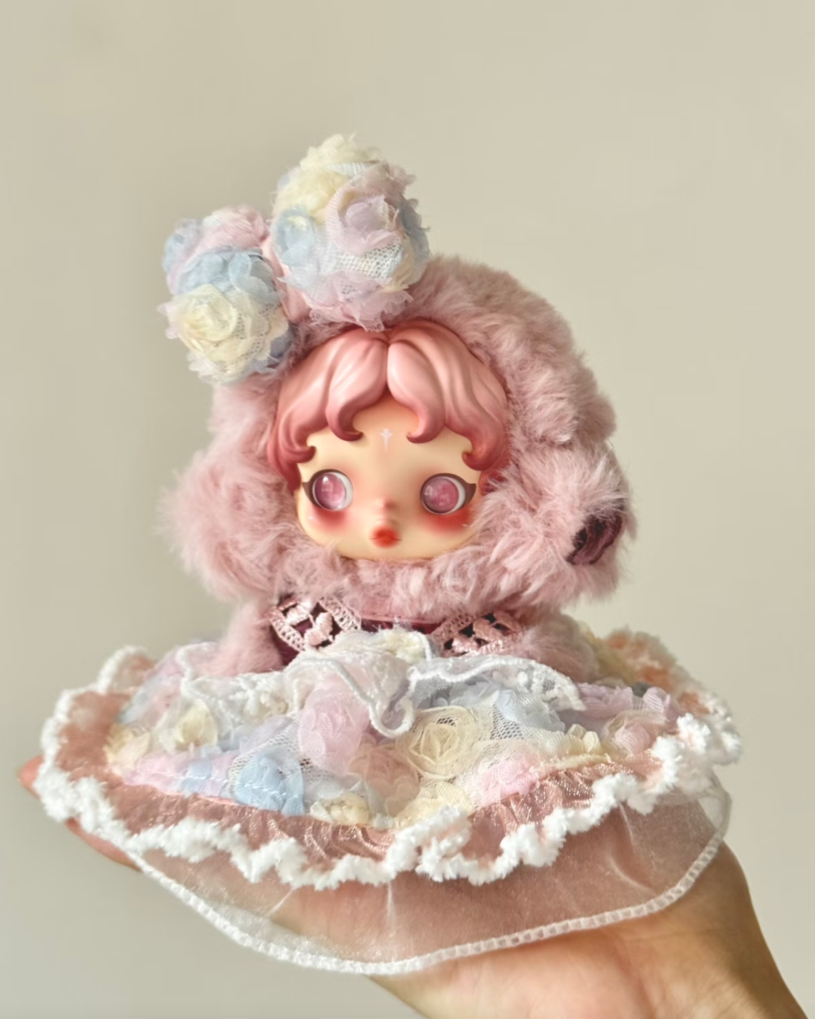 Labubu outfit Skullpanda outfit 💐🌸🌺☘️Floral and colorful oil painting style dress luxury style with bowknot