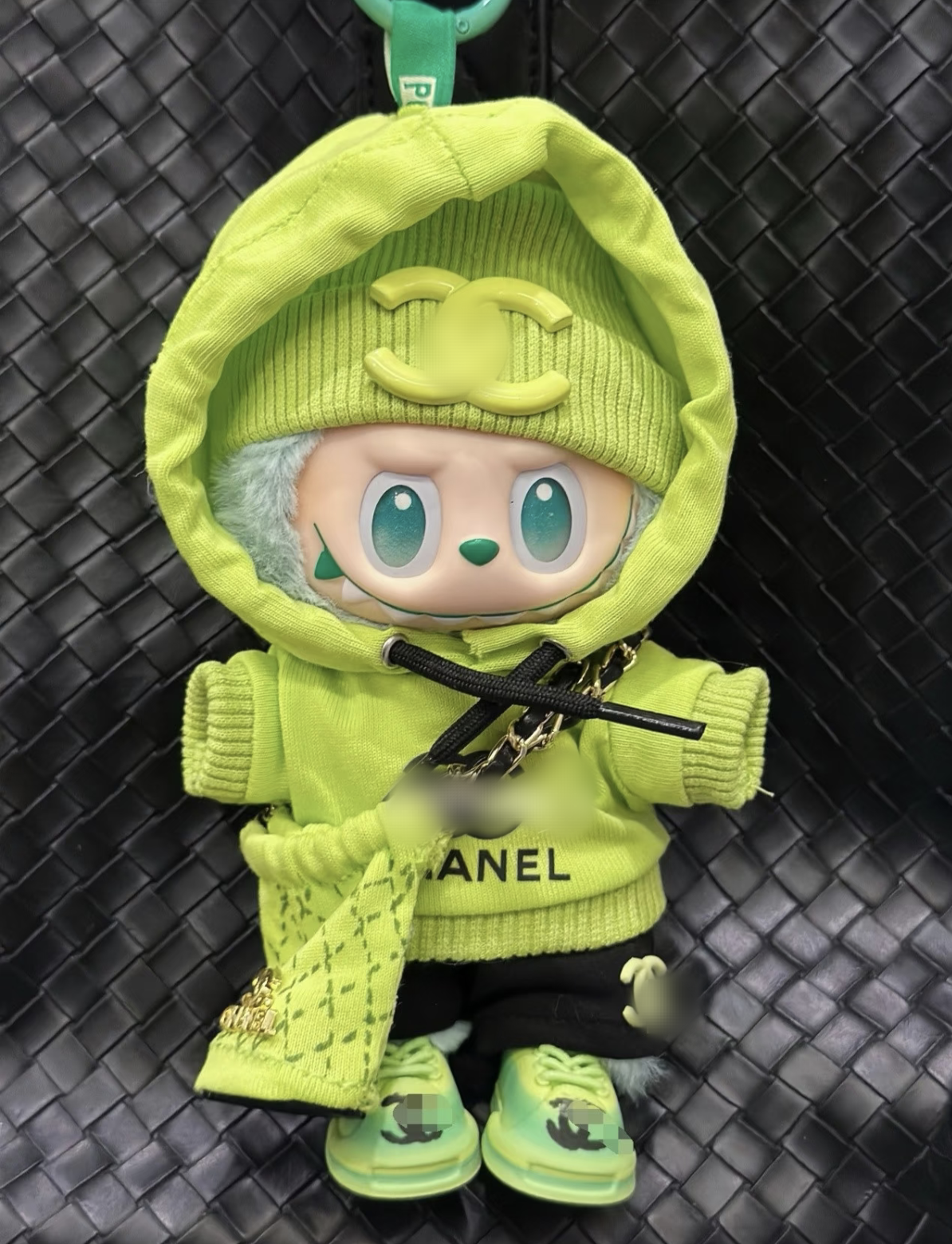 ๐๐BIE V3 best suitable outfit Chan*l luxury Fluorescent Green suits labubu clothes