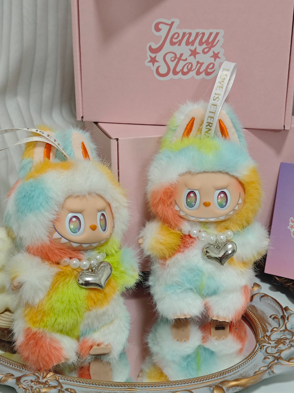 🌈Rainbow Mini Rock the universe Customized Labubu