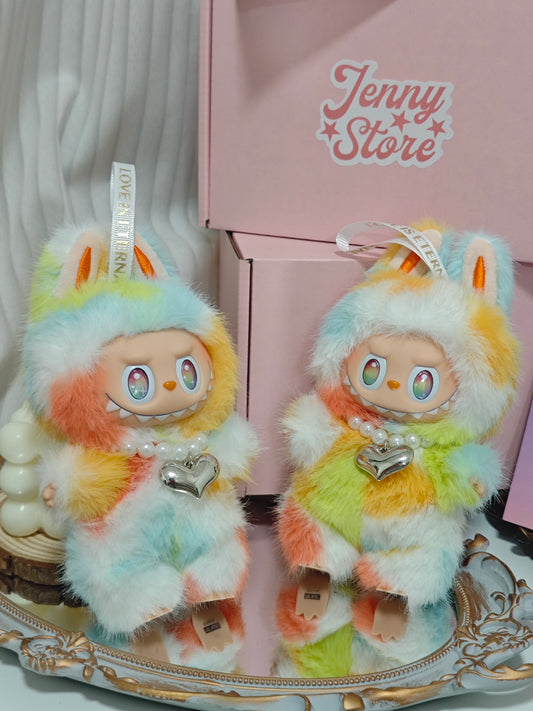 🌈Rainbow Mini Rock the universe Customized Labubu