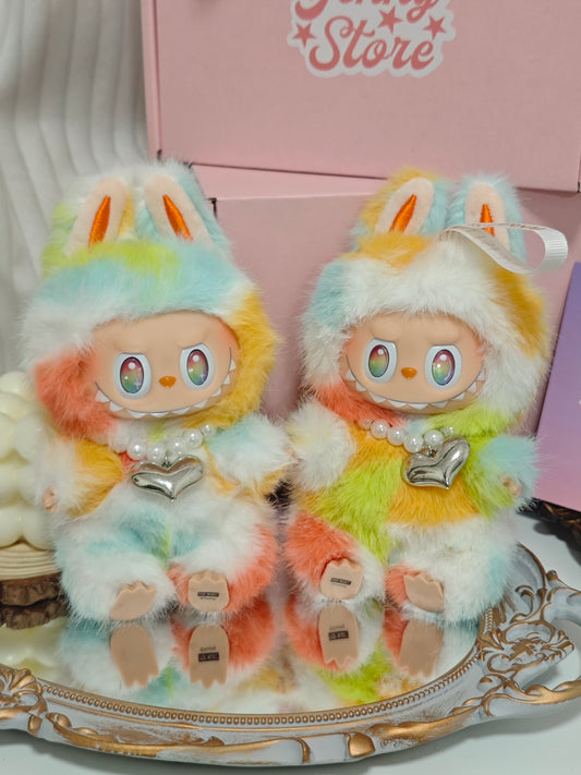 🌈Rainbow Mini Rock the universe Customized Labubu