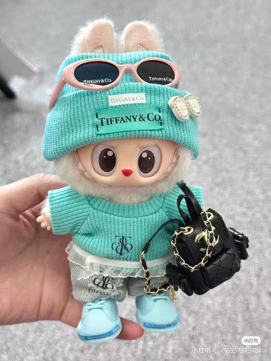 Labubu Tiff*ny Blue Clothes Jeans Macaron Set