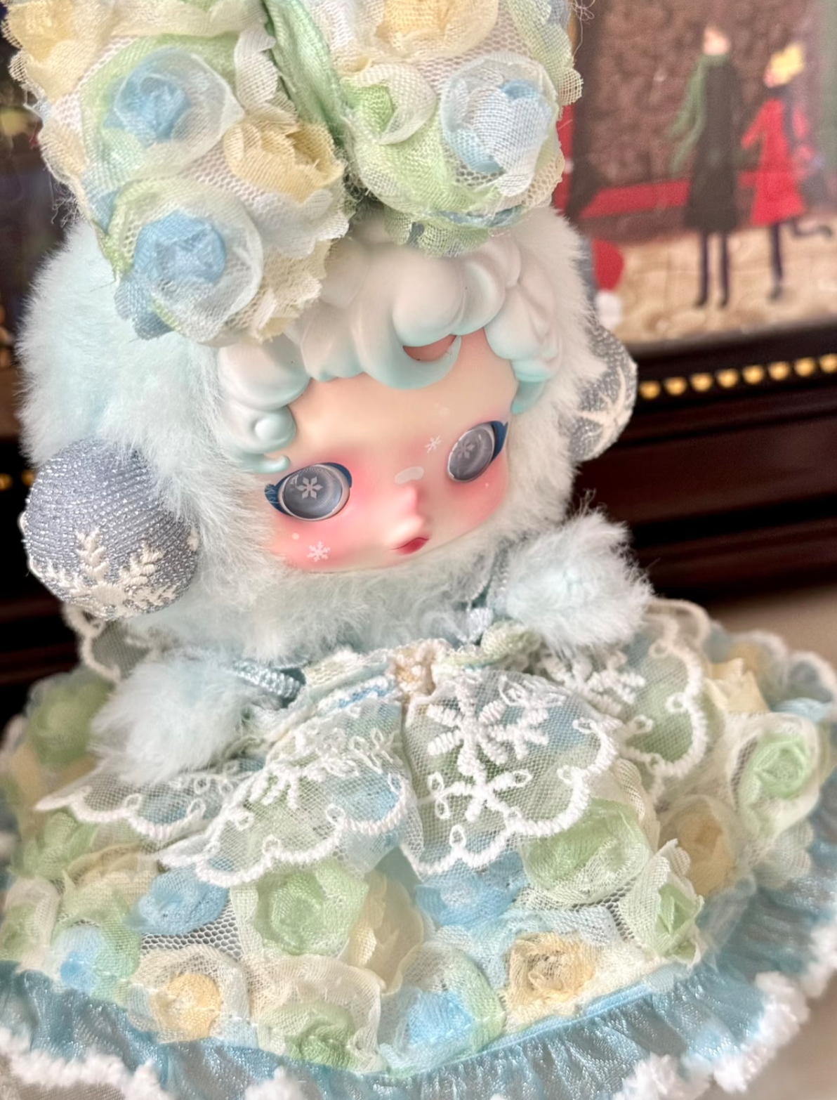 Labubu outfit Skullpanda outfit 💐🌸🌺☘️Floral and colorful oil painting style dress luxury style with bowknot