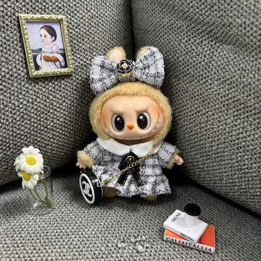 Luxury CHAN*L STYLE CLOTHES FOR LABUBU AND 15-17CM BJD