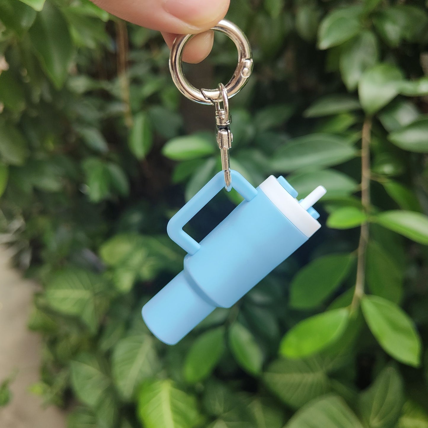 LABUBU MINI Stanley keychain Cute small thermos cup pendant can hold a lipstick / ring
