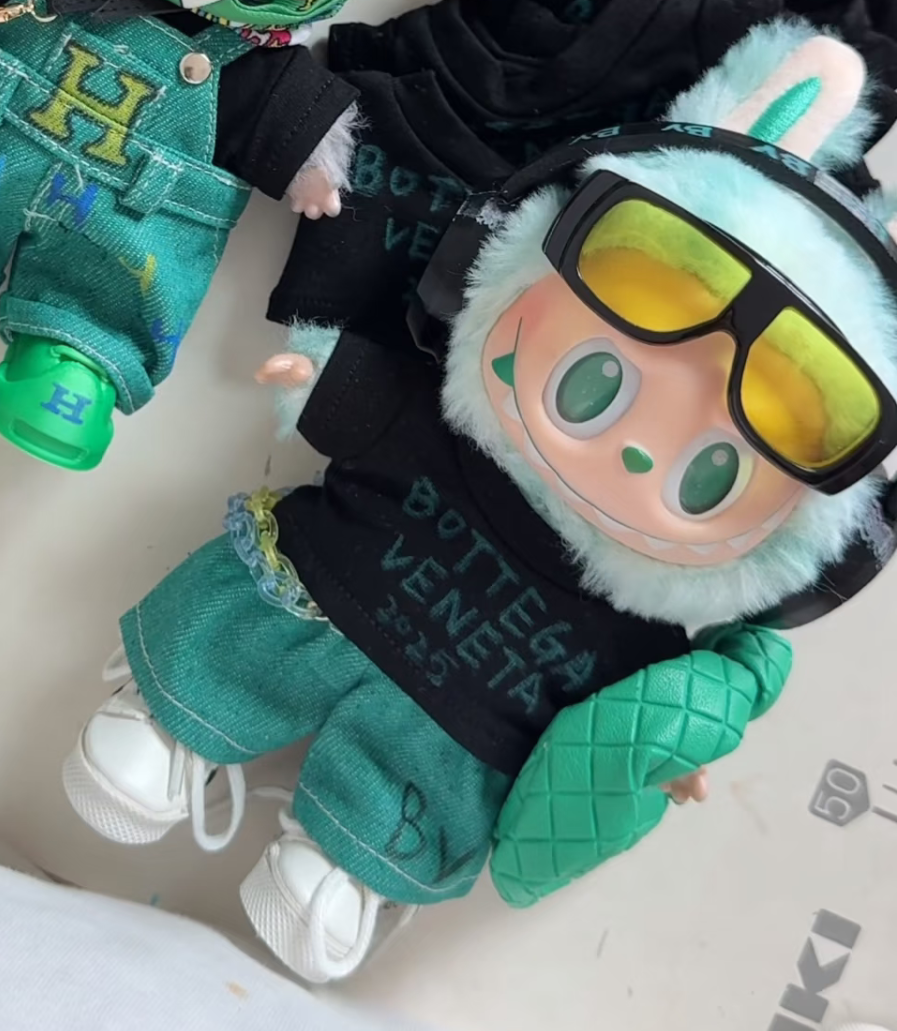 Labubu green Herm*s outfits full set of trendy clothes