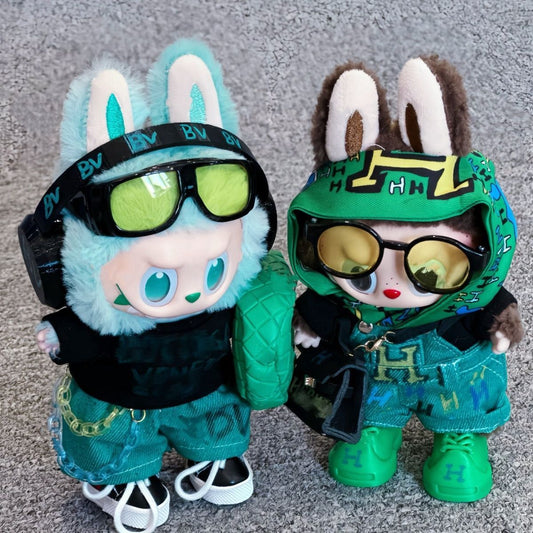 Labubu green Herm*s outfits full set of trendy clothes