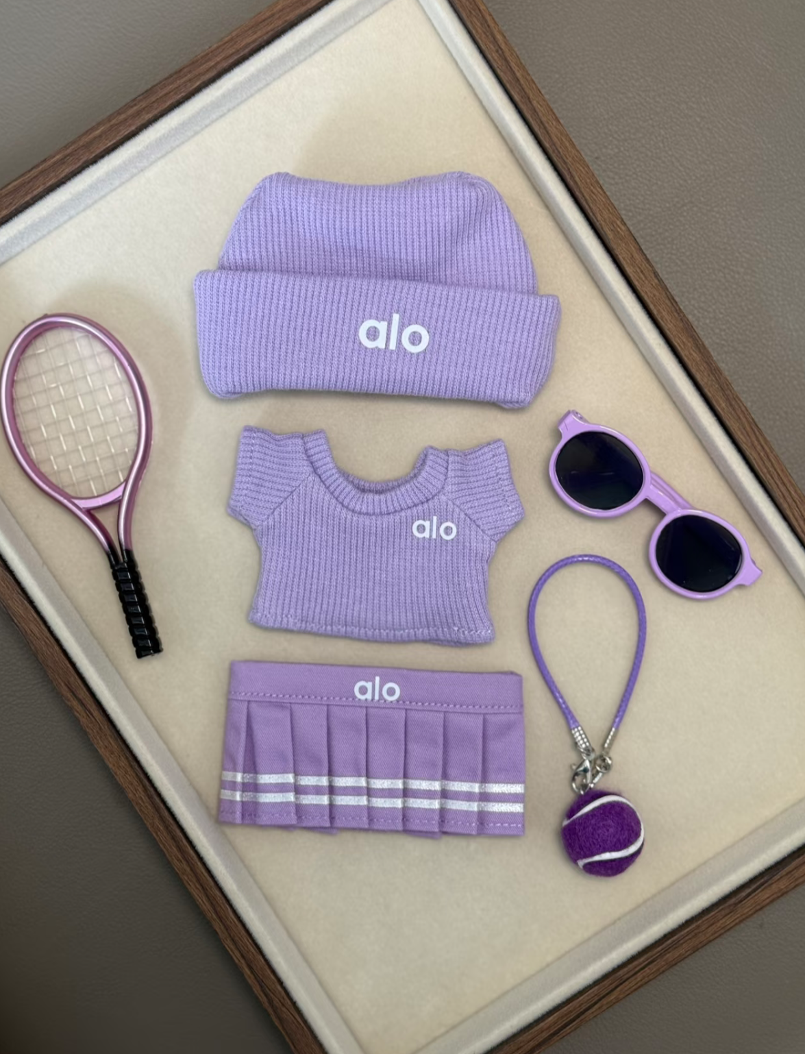 PURPLE Sports suit labubu Tennis outfit💜