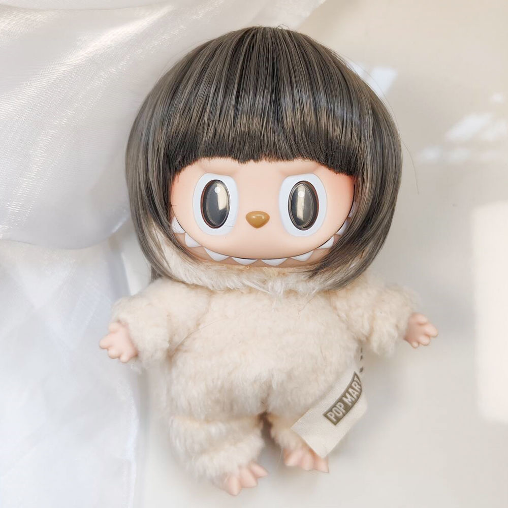 Labubu accessories Pink Wigs Golden Wig for Mokoko and 15-20 cm dolls