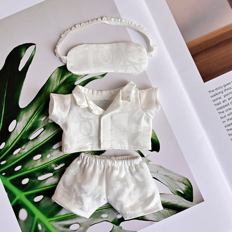 Labubu White Pajamas + Eye Mask Set Mokoko Outfit