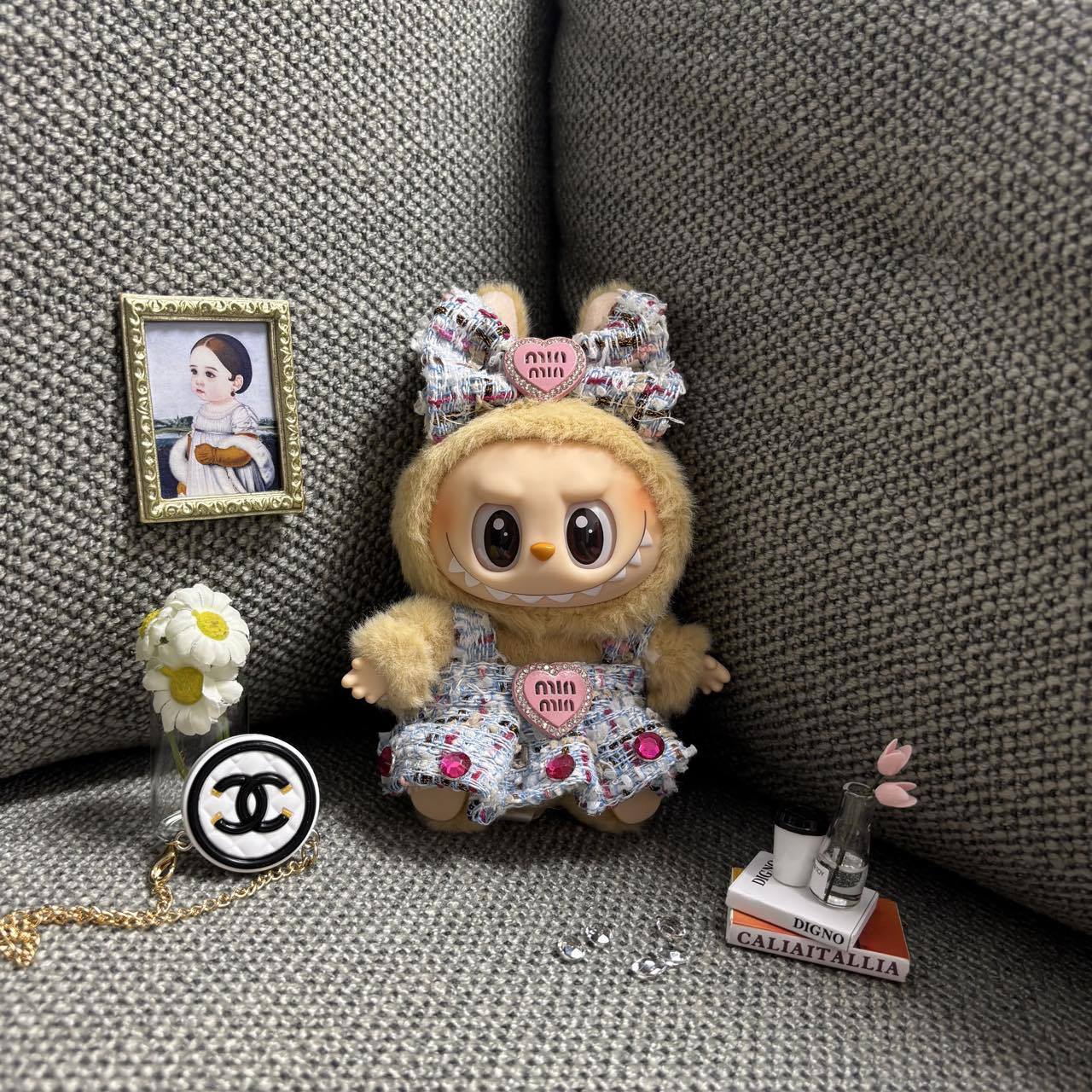 labubu luxury clothes M*UM*U suit outfit doll dress💝