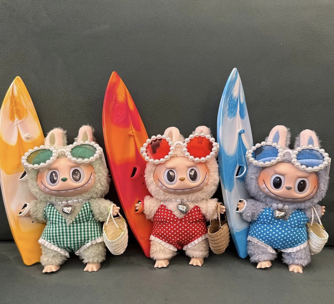 LABUBU Cute mini swimsuit 👙 surfboard set 🏄‍♂️