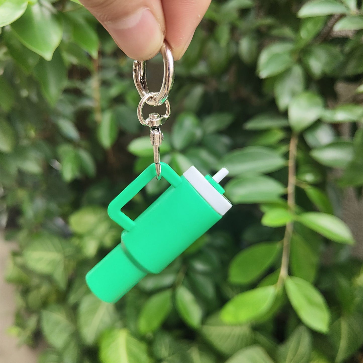 LABUBU MINI Stanley keychain Cute small thermos cup pendant can hold a lipstick / ring
