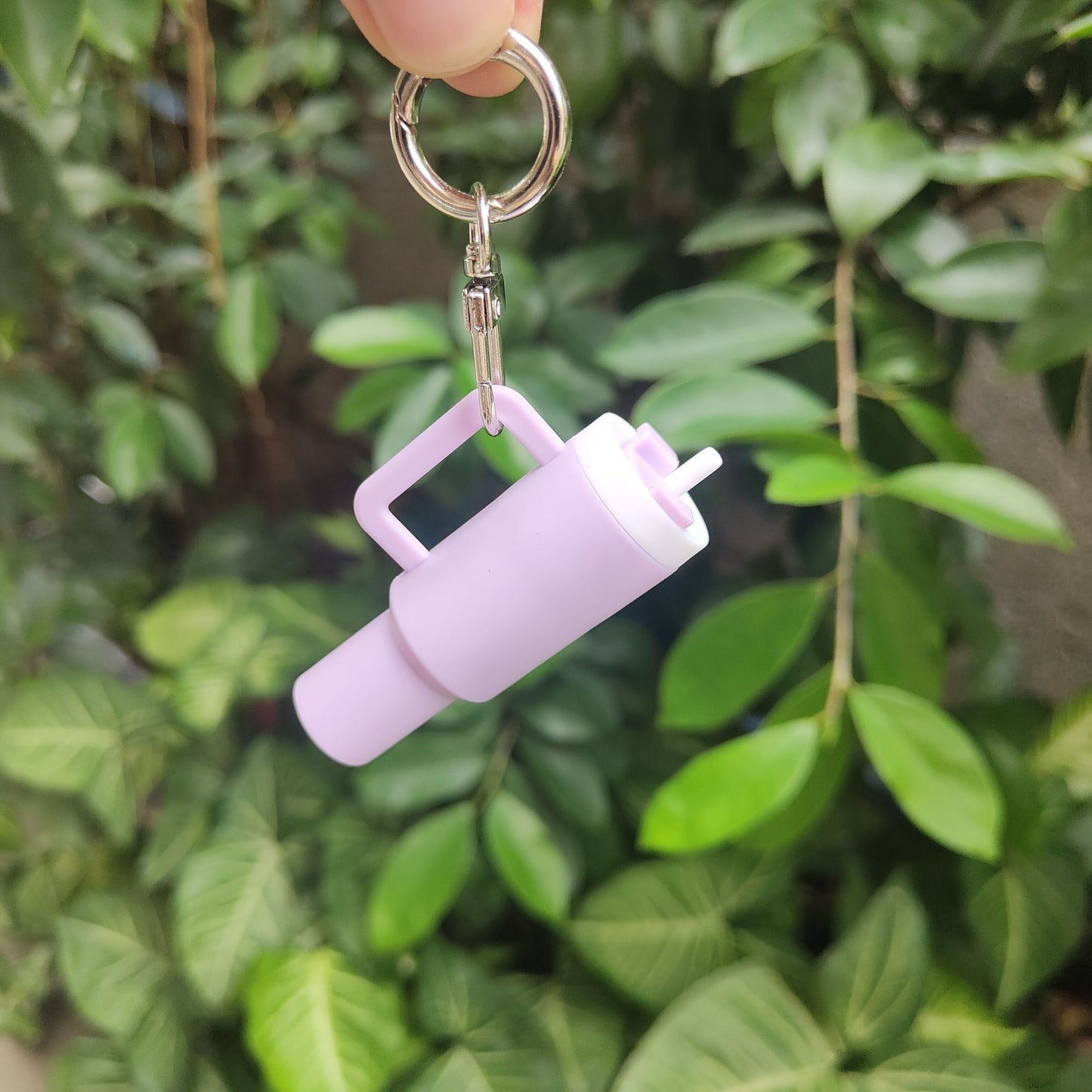 LABUBU MINI Stanley keychain Cute small thermos cup pendant can hold a lipstick / ring