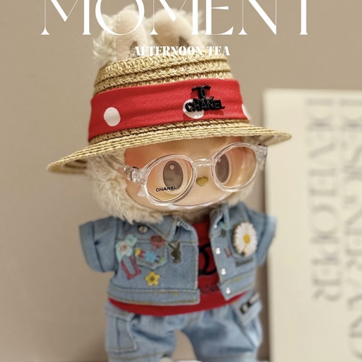 Labubu Chane* GD outfit A complete set of denim clothing graffiti suits