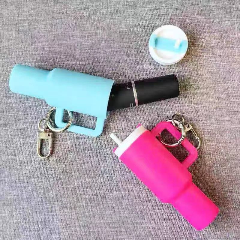 LABUBU MINI Stanley keychain Cute small thermos cup pendant can hold a lipstick / ring