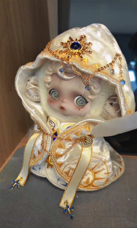 Skullpanda outfit Luxury White Black Deep Blue High Priest clothes for popmart dolls