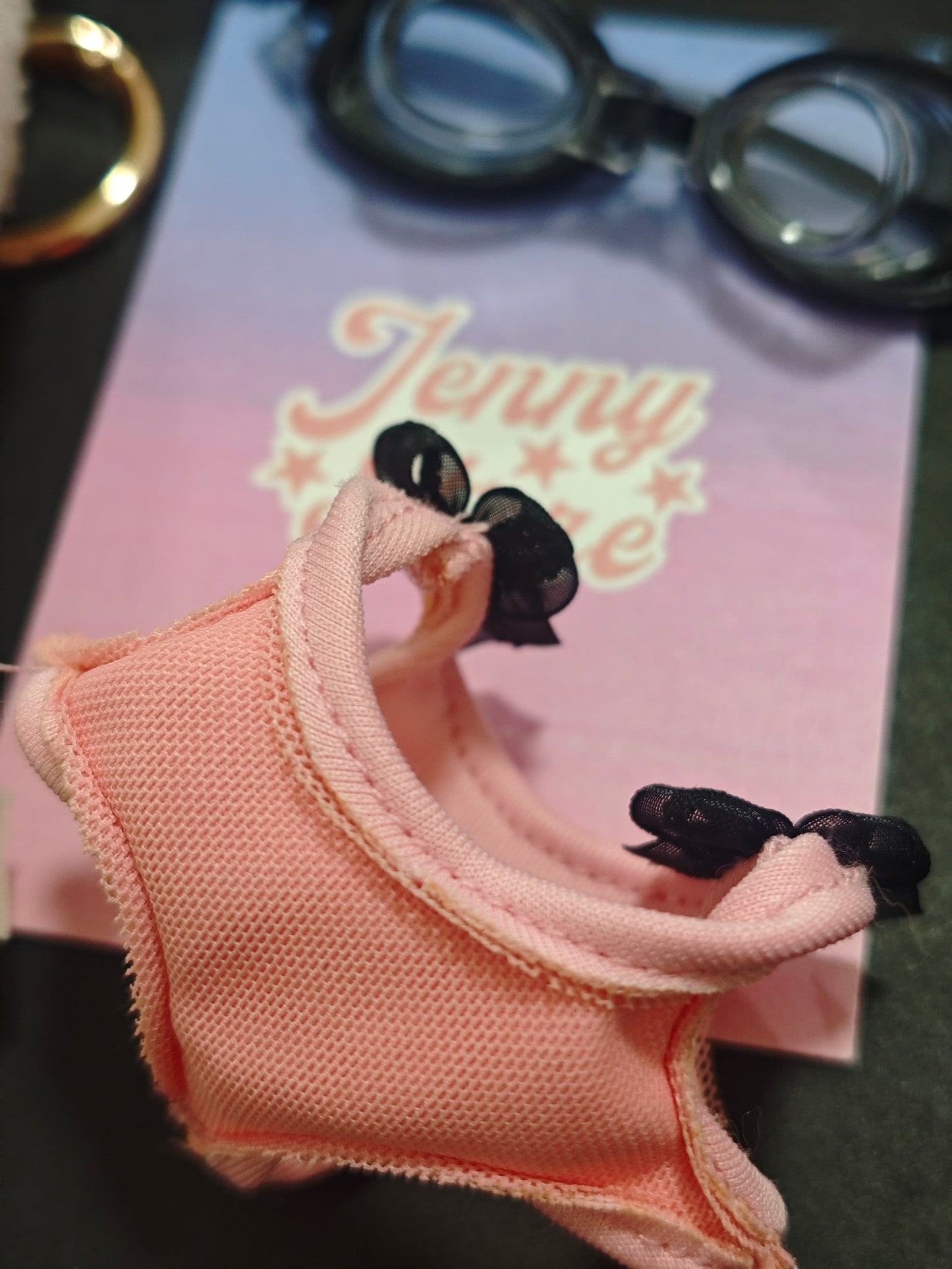 Cute beach style outfit for labubu pink swimsuit and Hat(High quality version)