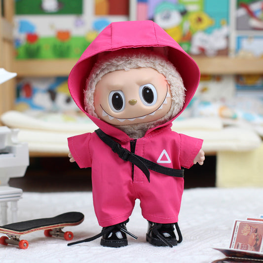 Squid Game clothes for labubu Pink