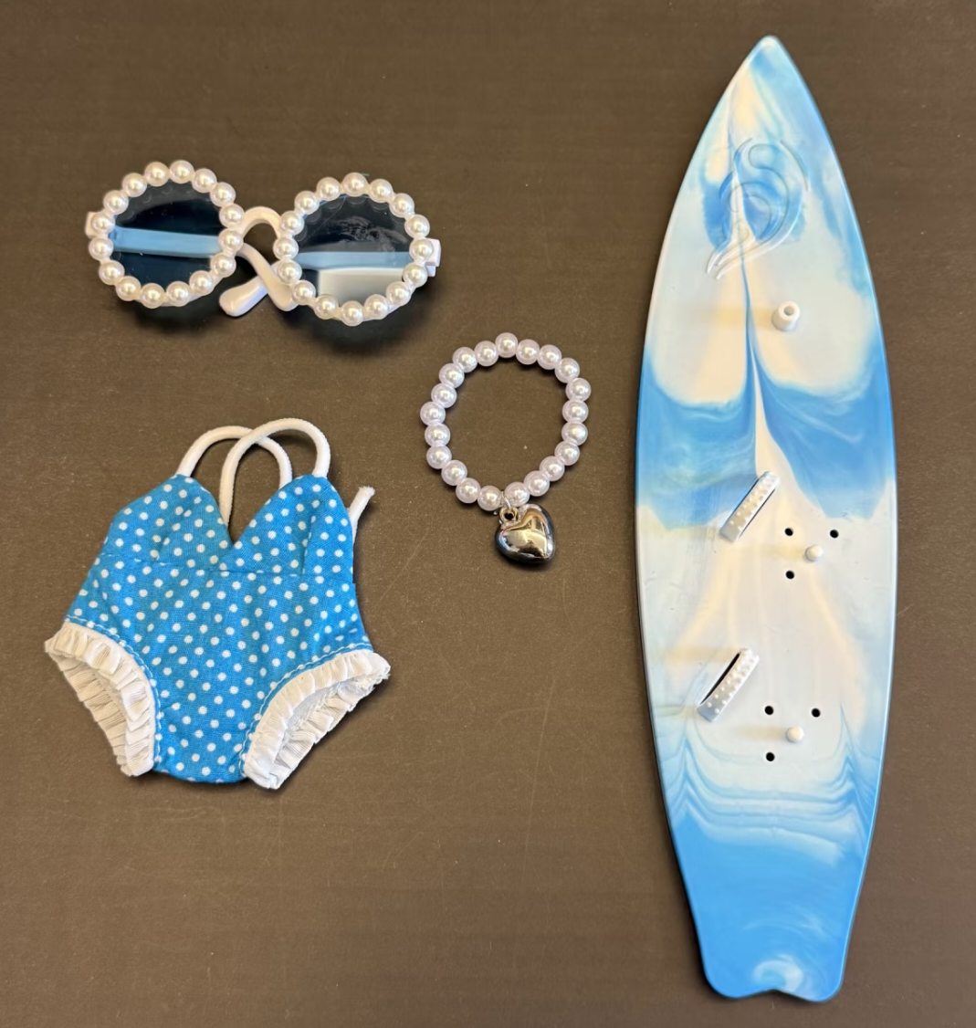 LABUBU Cute mini swimsuit 👙 surfboard set 🏄‍♂️