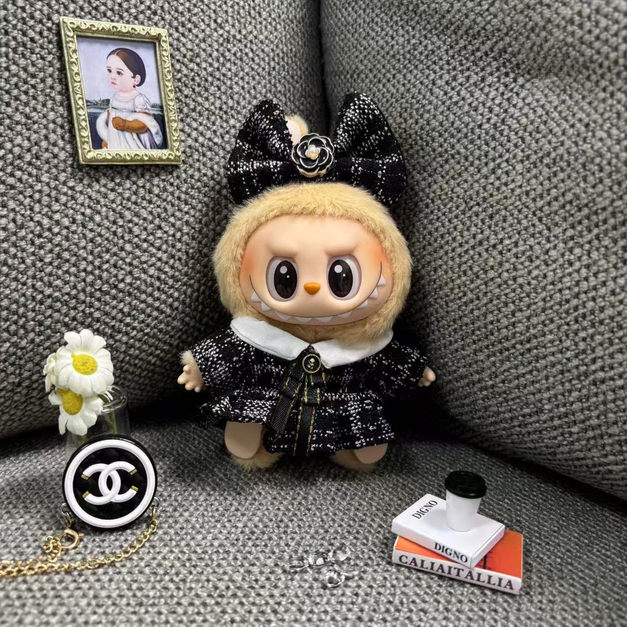 Luxury CHAN*L STYLE CLOTHES FOR LABUBU AND 15-17CM BJD
