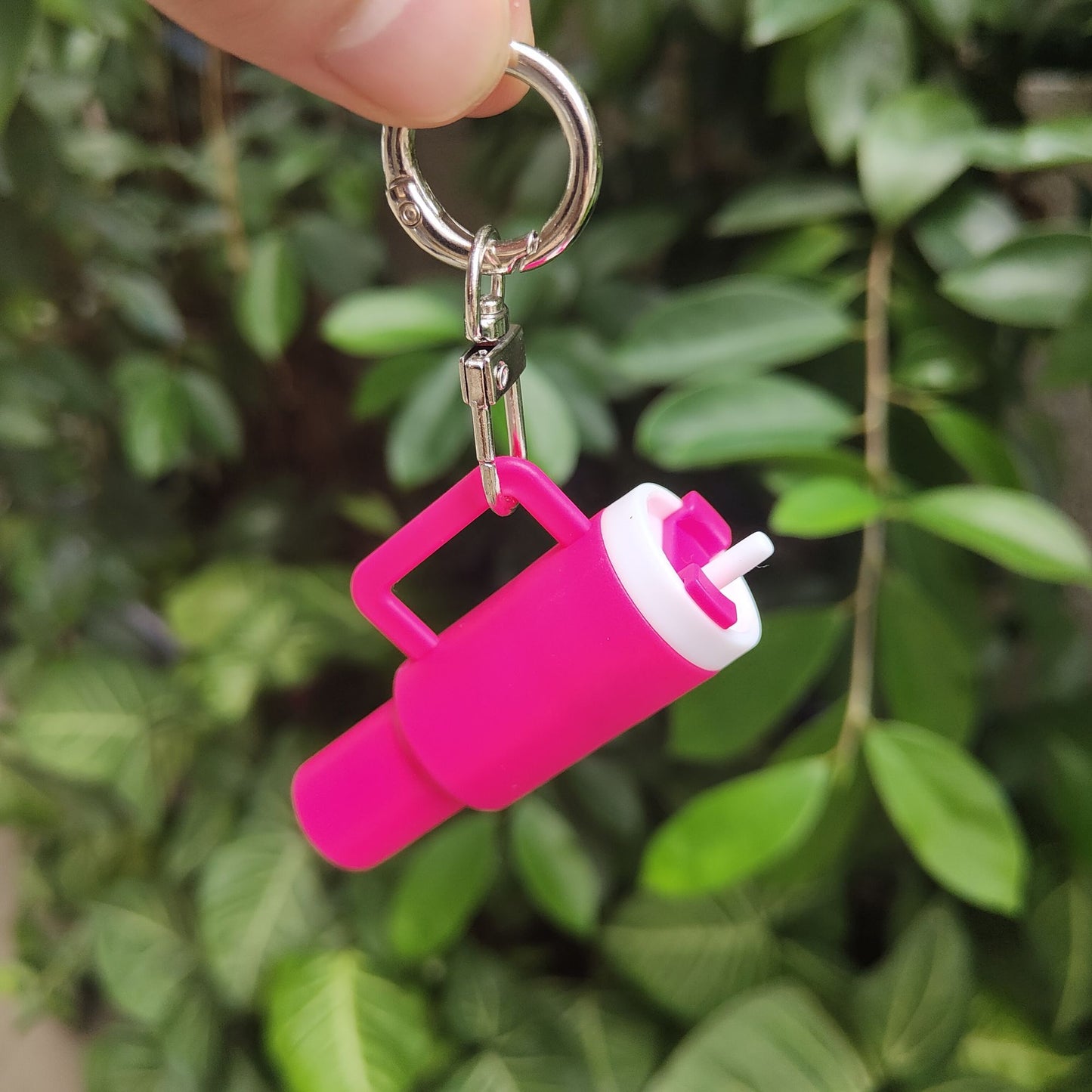 LABUBU MINI Stanley keychain Cute small thermos cup pendant can hold a lipstick / ring